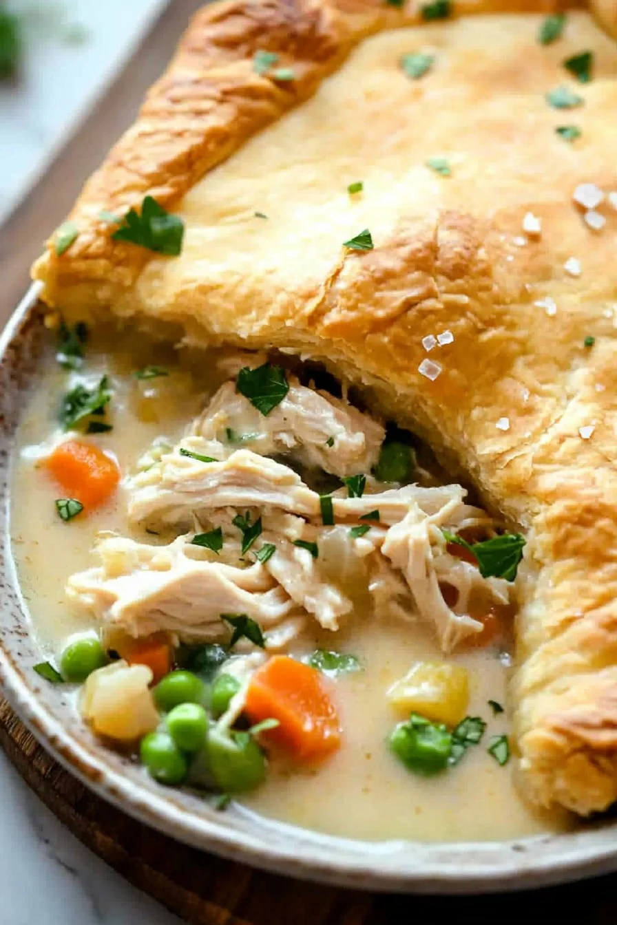 Chicken Pot Pie with Crescent Roll Crust