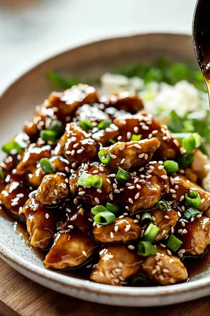 Delicious Chicken Teriyaki served with vegetables and rice
