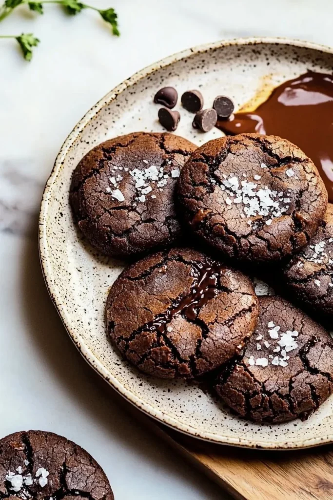 Delicious Chocolate Lava Cookies with melted chocolate centers