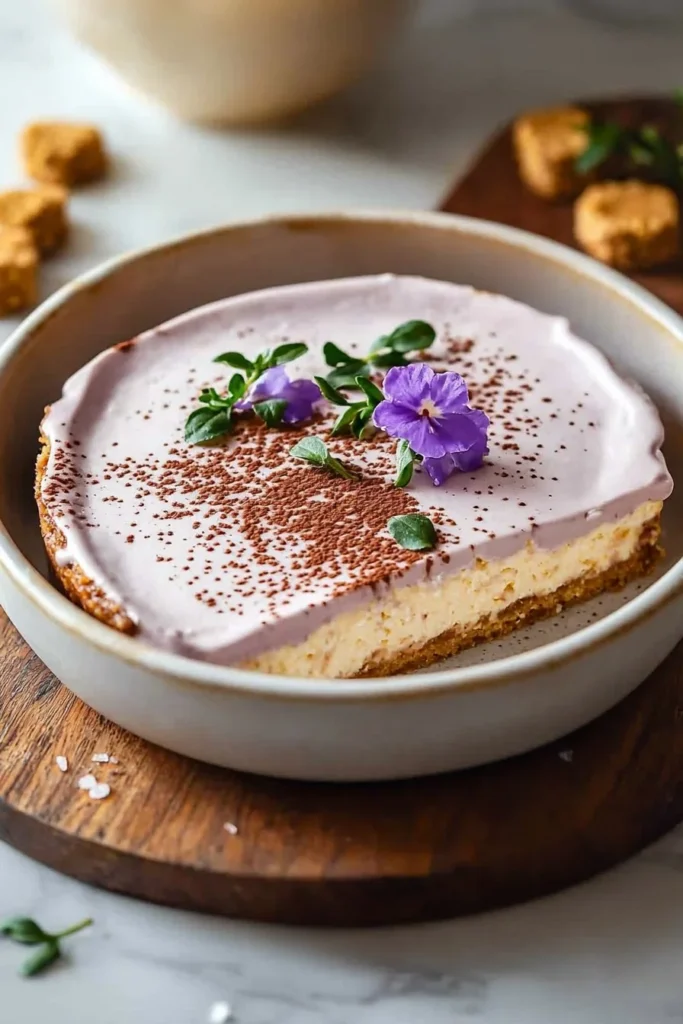 Classic homemade tiramisu cheesecake with coffee and cream layers