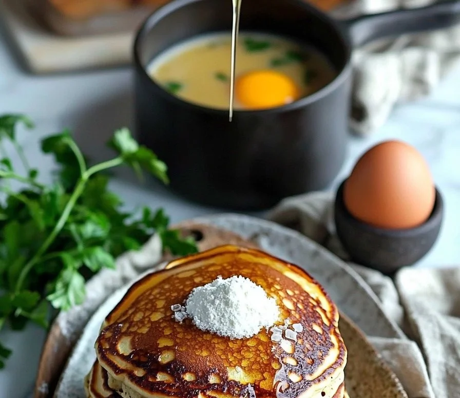 Delicious fluffy copycat pancakes served with syrup and berries