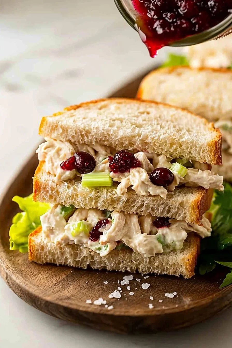 Cranberry Chicken Salad Tea Sandwiches