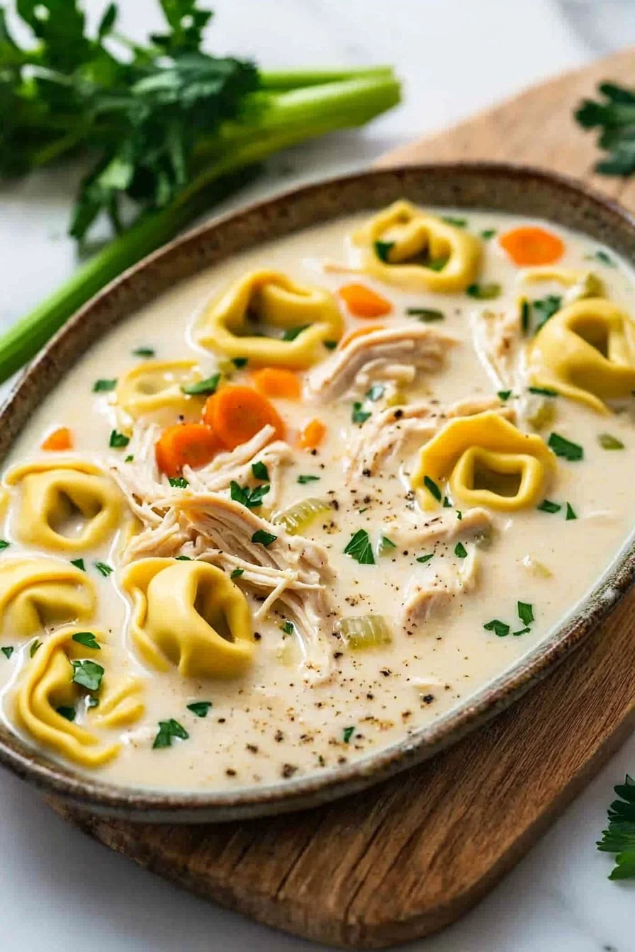 Creamy Chicken Tortellini Soup
