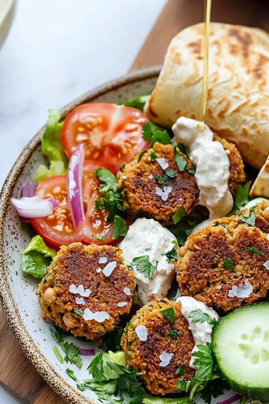 Crispy Baked Falafel Wraps