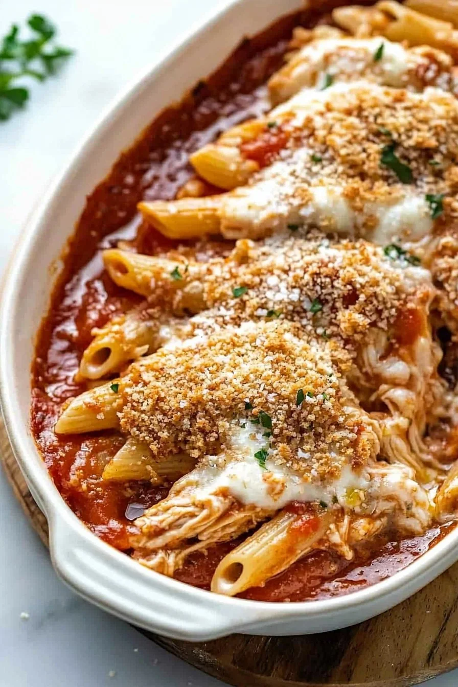 Crispy Chicken Parmesan Casserole