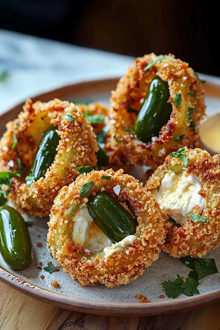 Crispy Jalapeño Popper Onion Rings