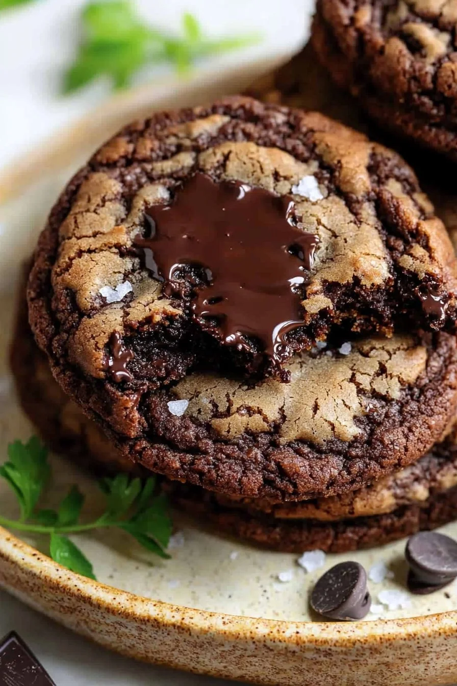 Dark Chocolate Brown Sugar Cookies