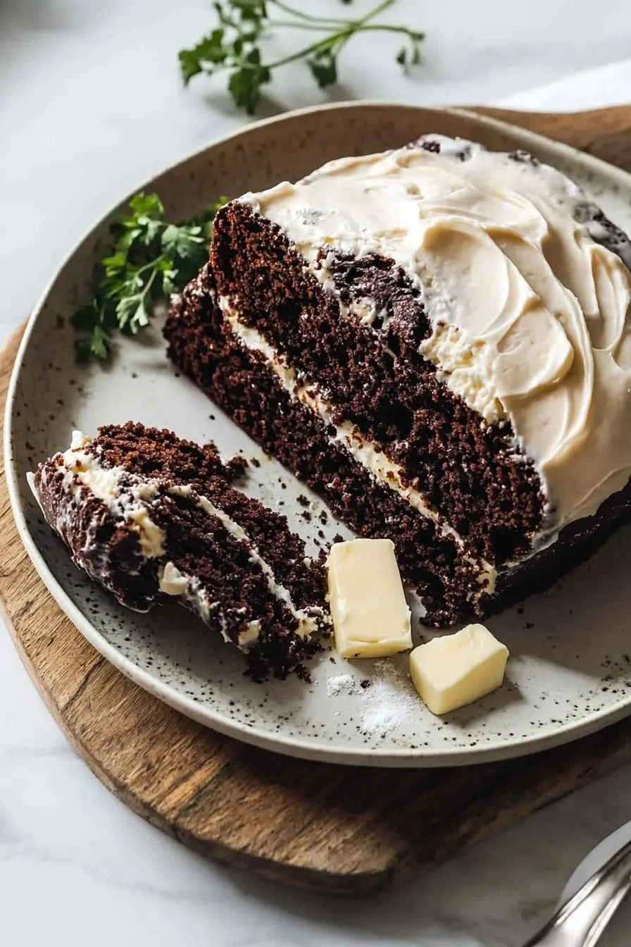 Delicious Marble Cake with Buttercream Frosting
