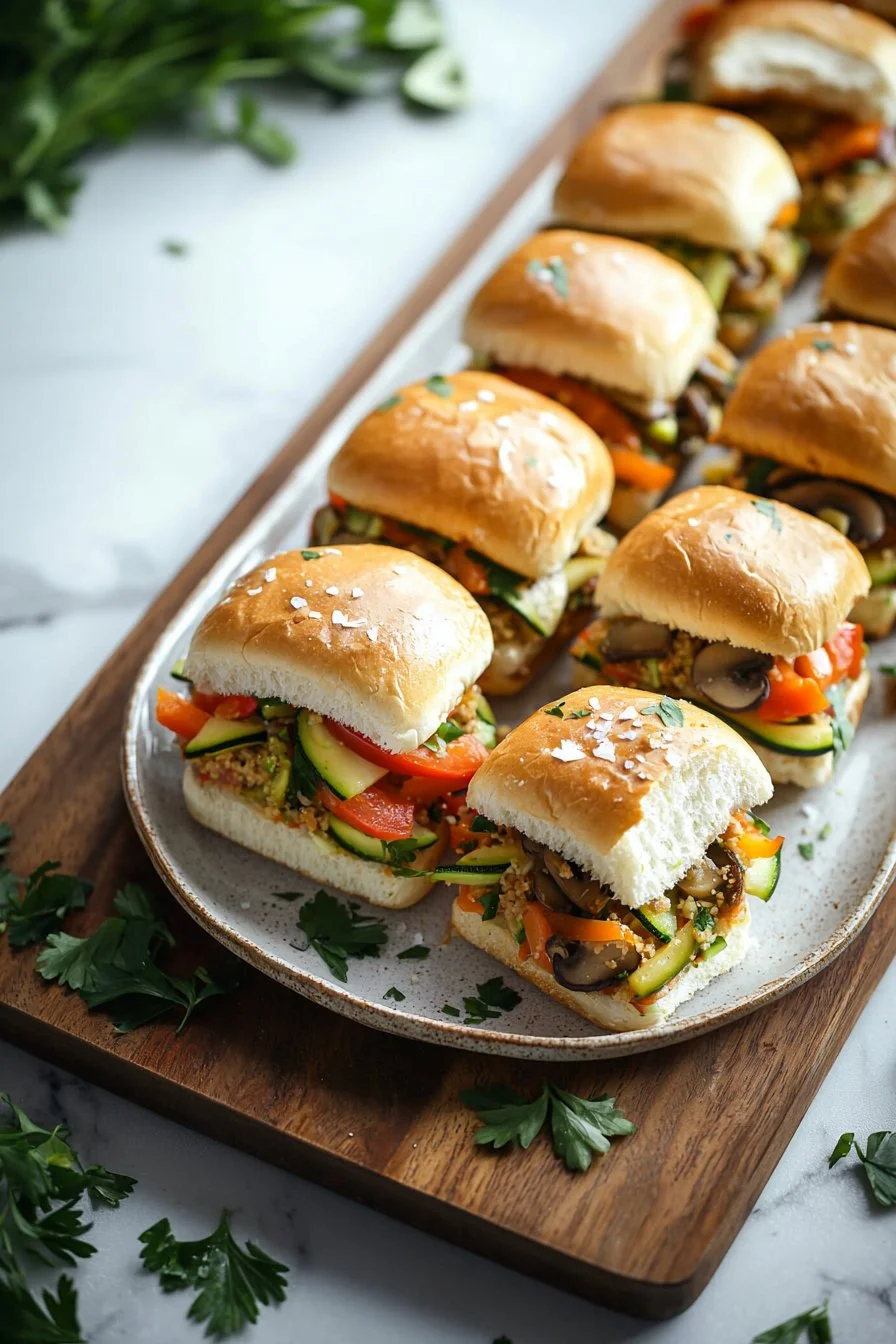 Easy Chopped Veggie Sliders