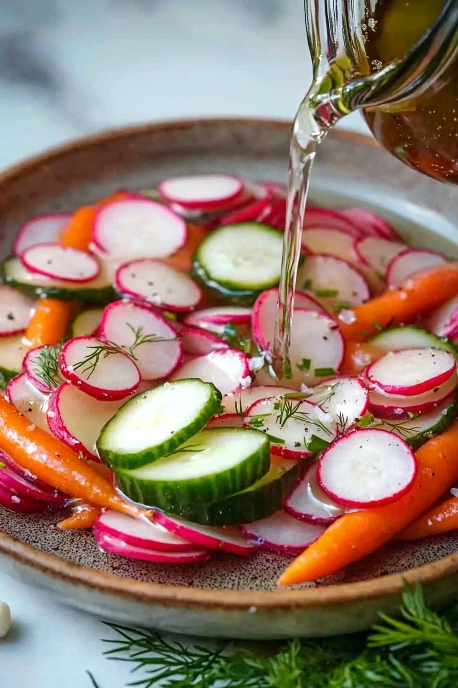 Fridge Pickled Radish and Veggies for Crunchy Bites