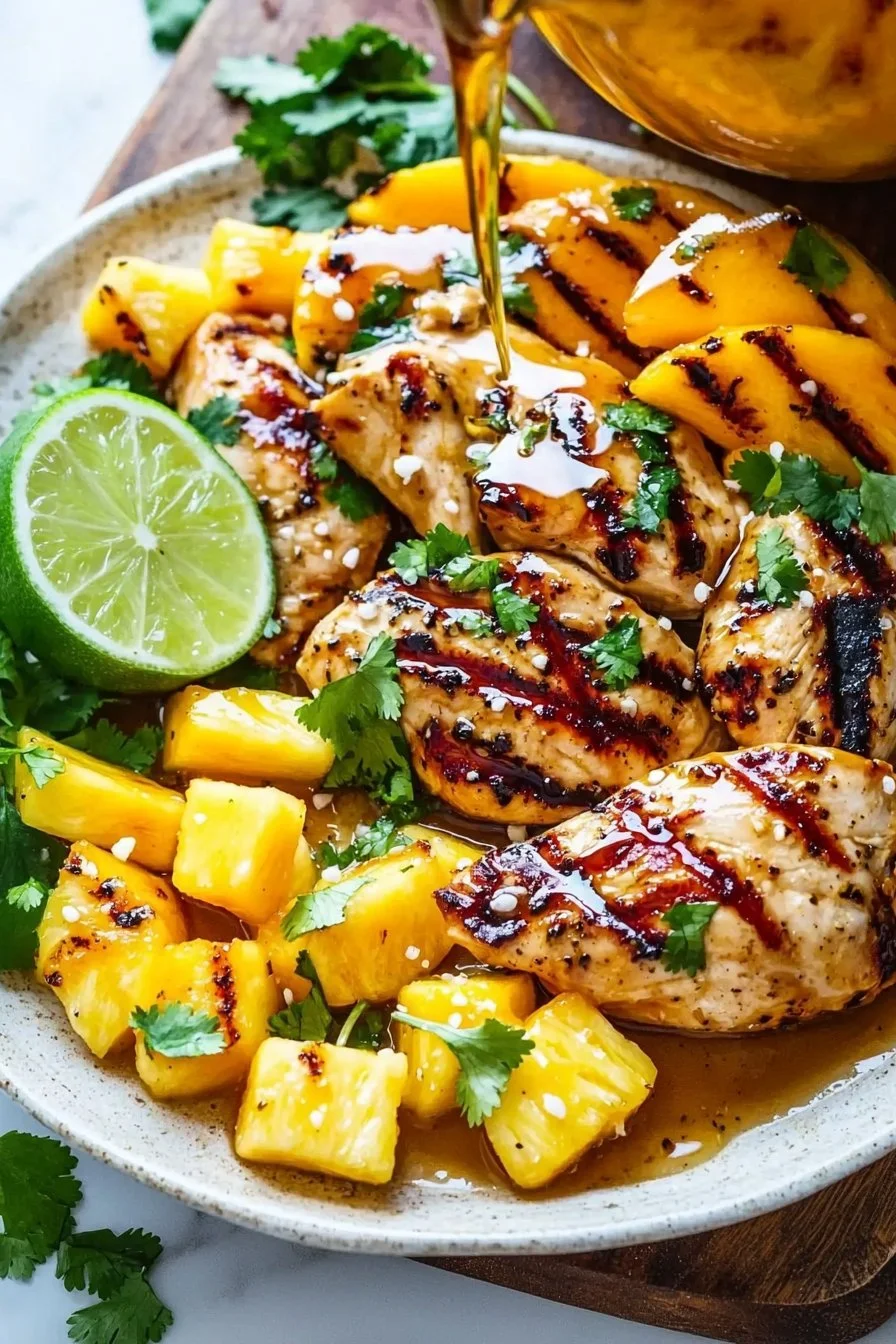 Grilled Mango Pineapple Chicken
