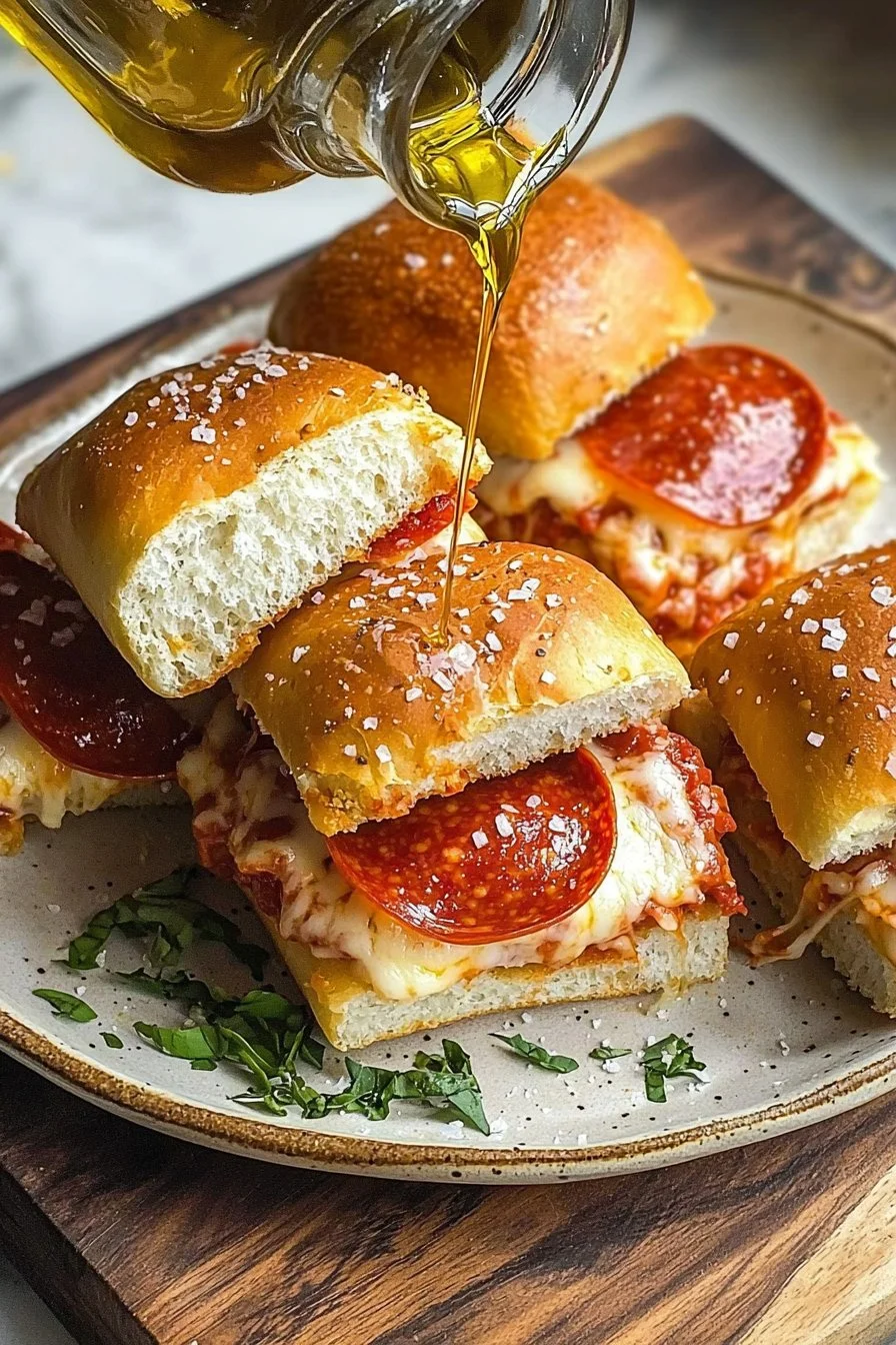 Hawaiian Roll Pizza Sliders