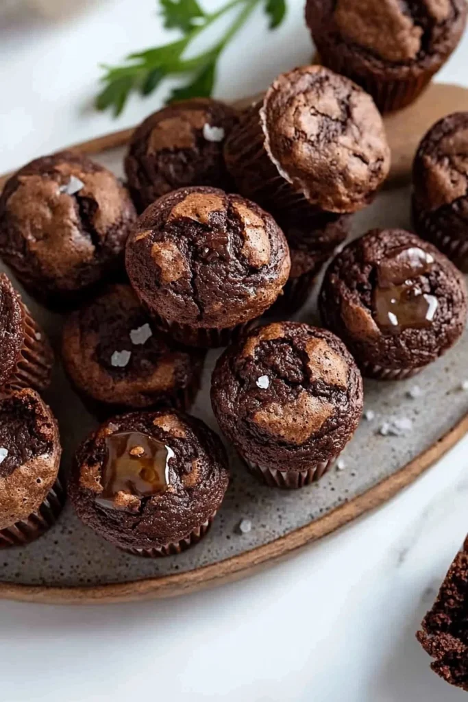 Healthy chocolate mini muffins baked to perfection, ideal for a delicious snack.