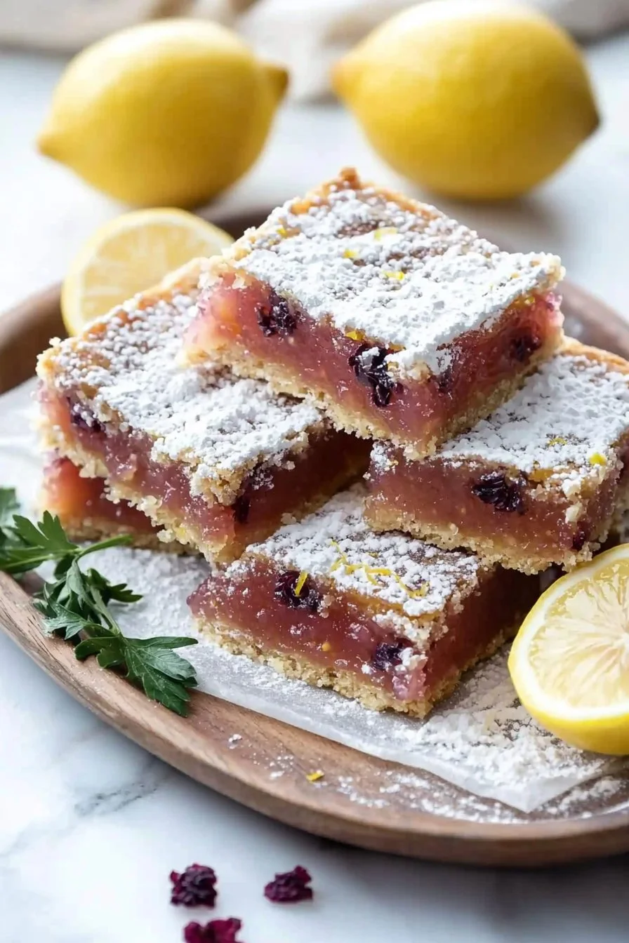 Hibiscus Lemon Bars