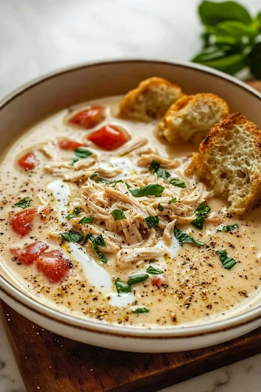 Irresistible Creamy Chicken Parmesan Soup