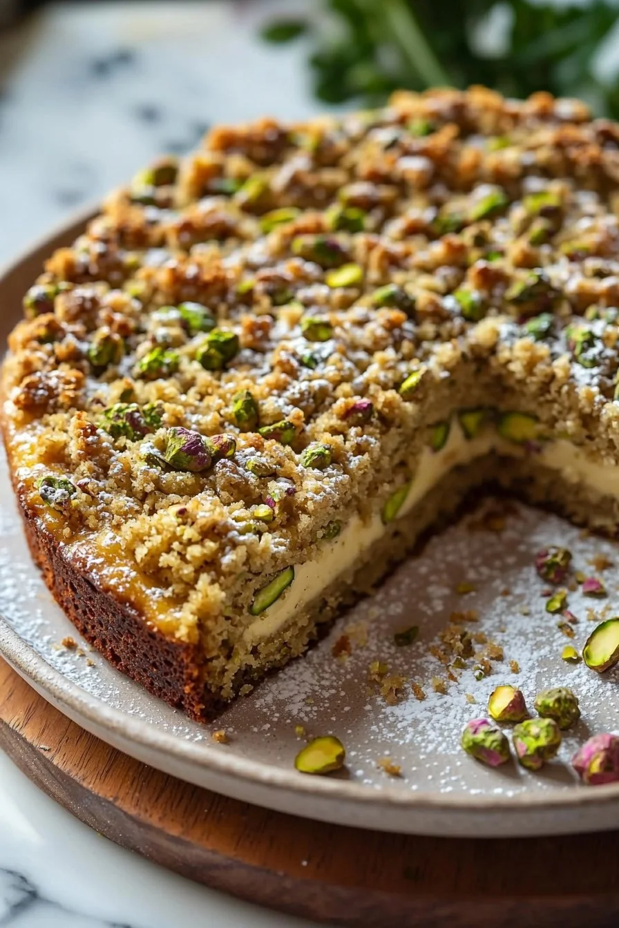 Irresistible Italian Pistachio Crumb Cake