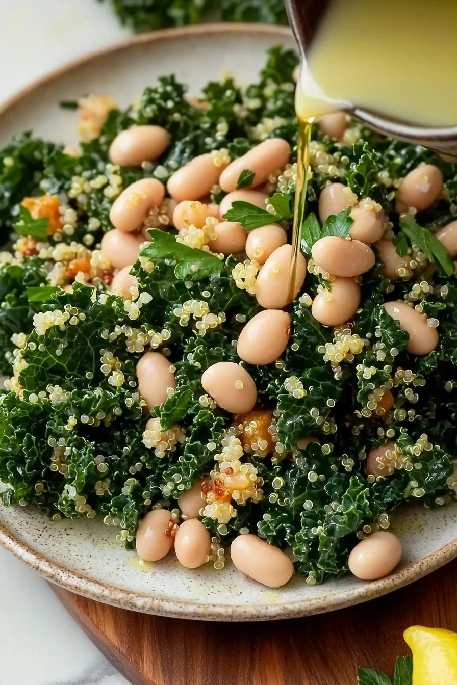 Kale Quinoa Salad with White Beans