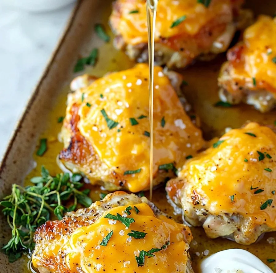 Keto Baked Cheesy Ranch Chicken Thighs