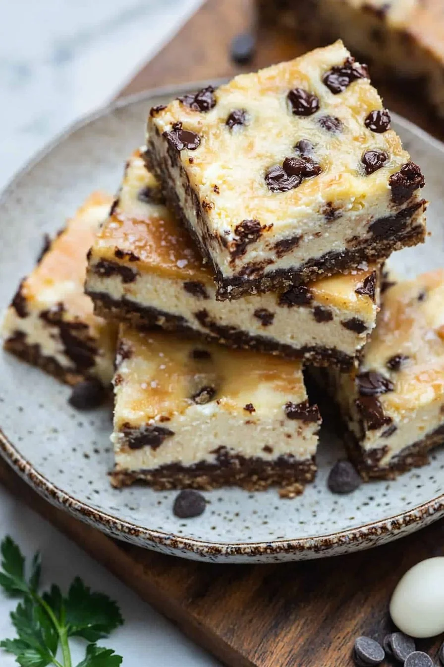 Keto Chocolate Chip Cheesecake Bars