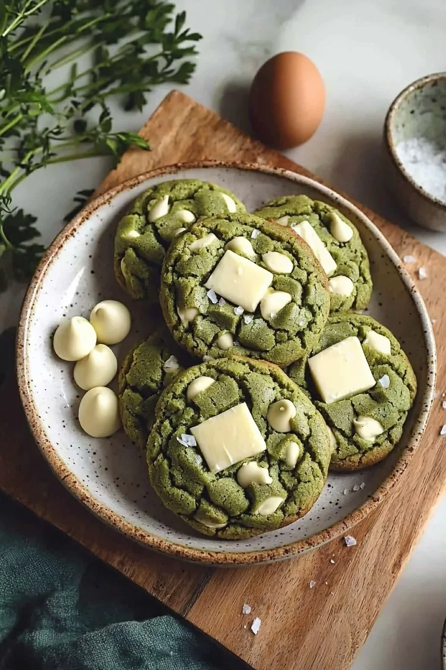 Matcha White Chocolate Cookies
