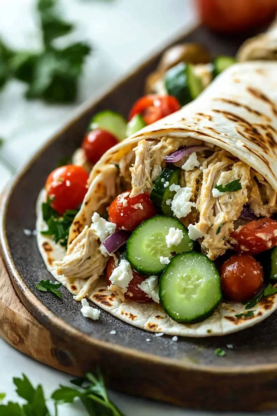 Mediterranean Chicken Wraps