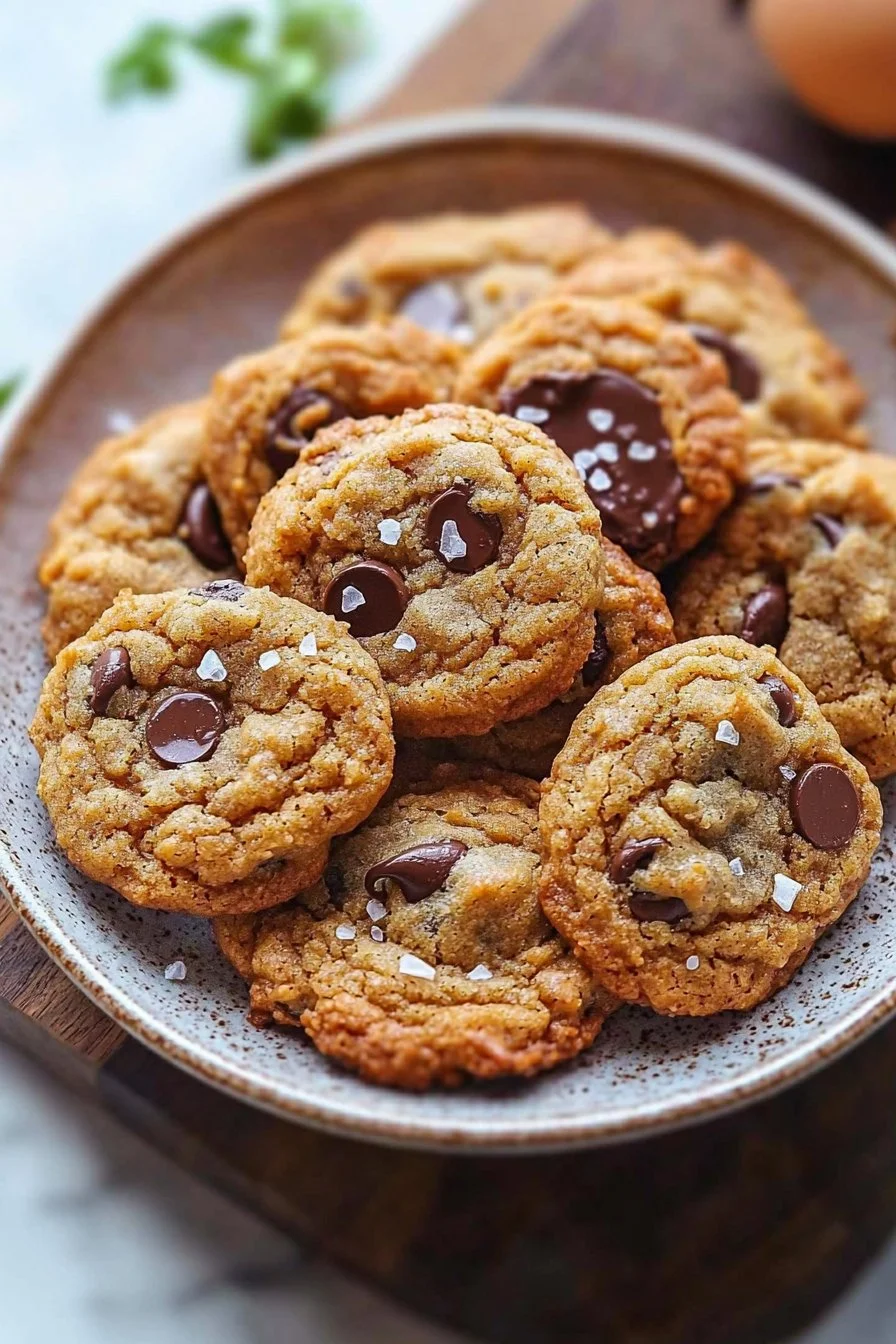 Mini Crunchy Chocolate Chip Cookies
