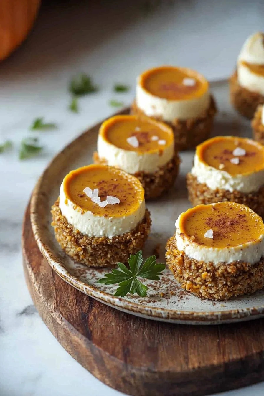 Mini Pumpkin Cheesecakes