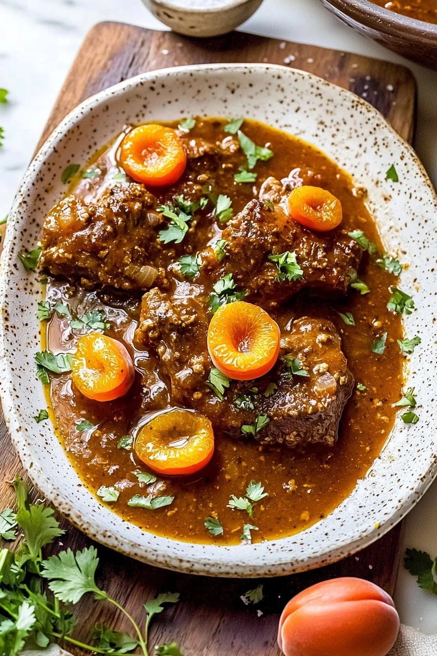 Moroccan Lamb Tagine with Apricots