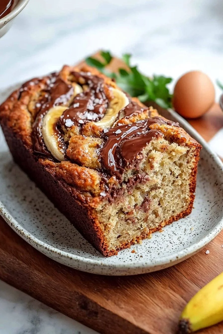 Nutella Swirl Banana Bread