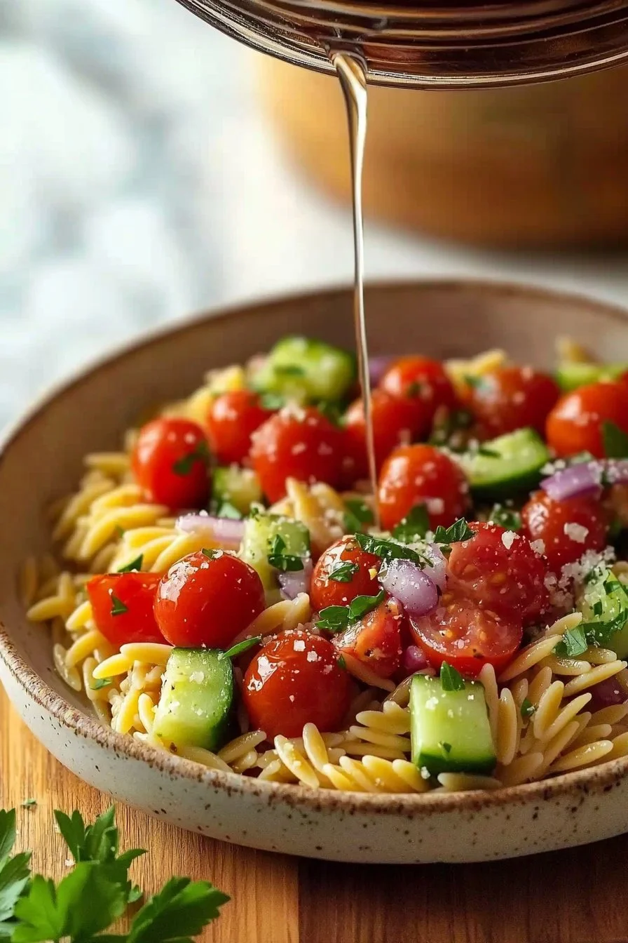 Oil-Free Orzo Salad