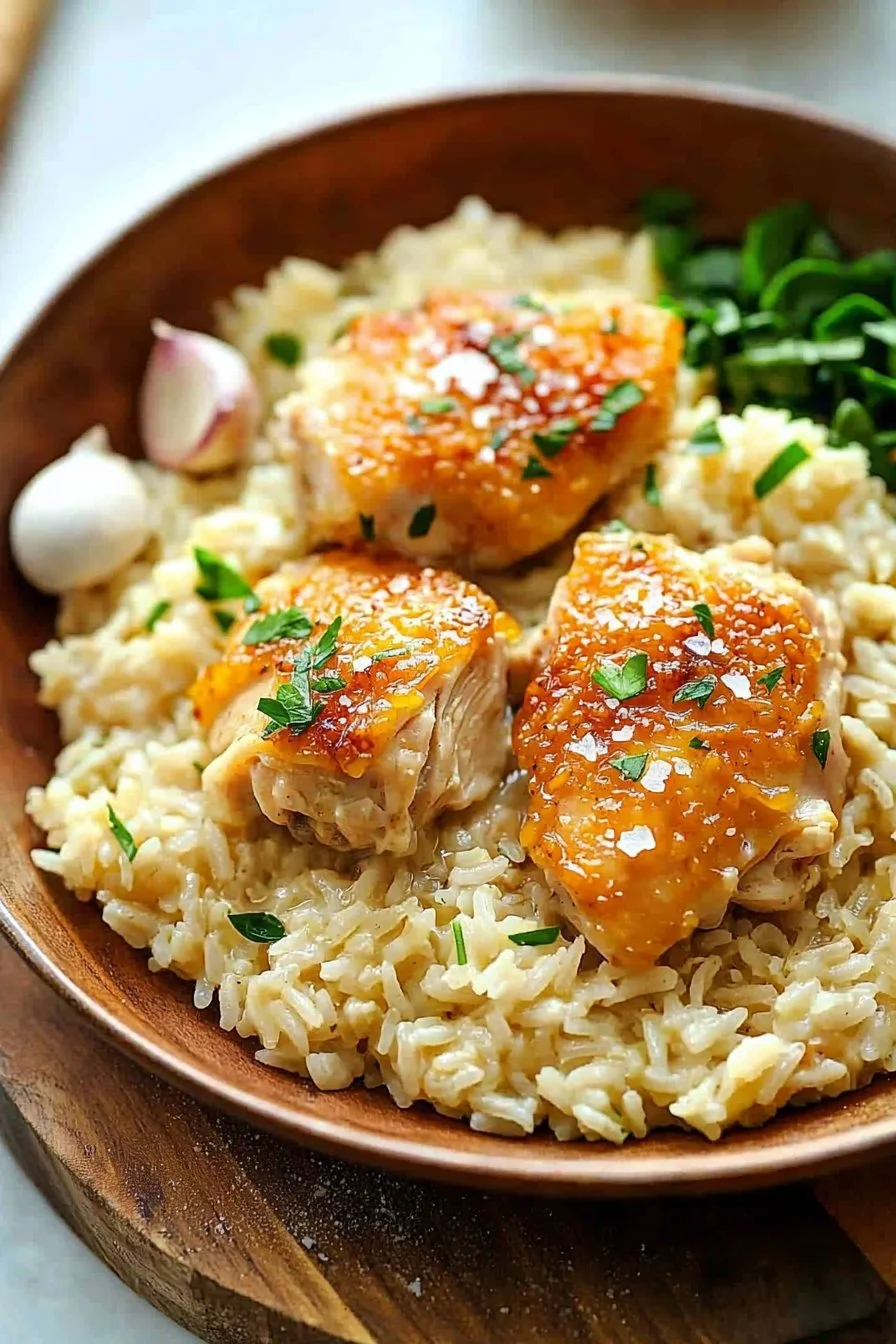 One-Pot Garlic Parmesan Chicken And Rice