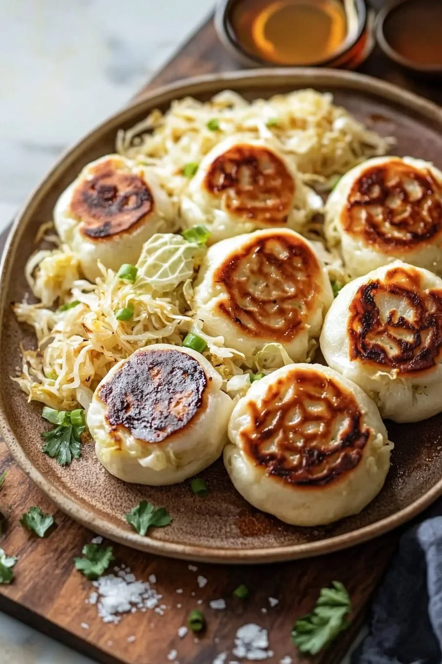 Pan-Fried Cabbage and Noodle Buns