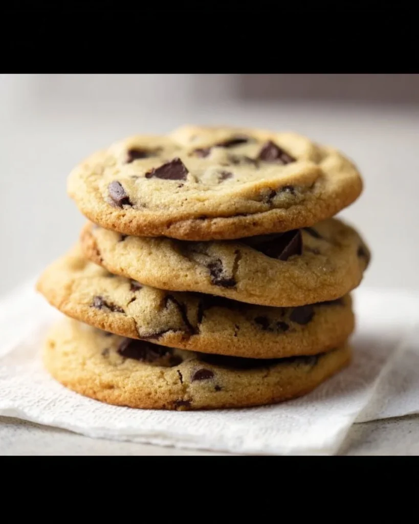 Perfect soft and chewy chocolate chip cookies fresh out of the oven
