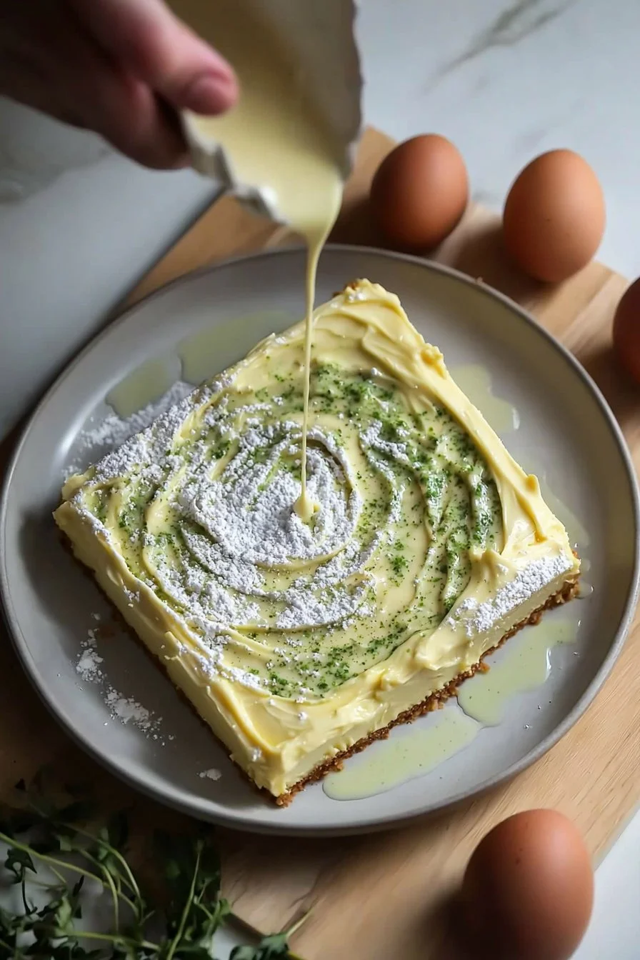 Pistachio Cream Gooey Butter Cake