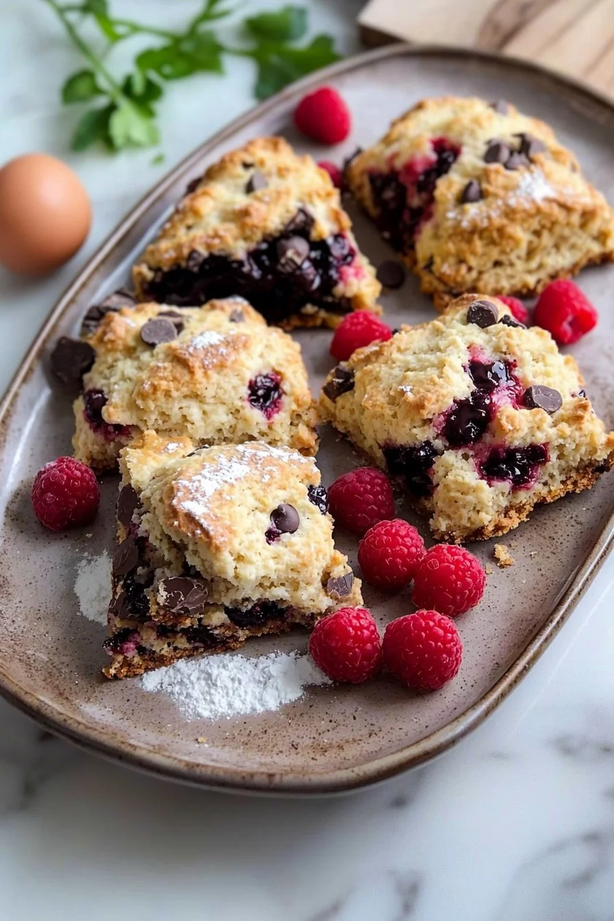 Raspberry Chocolate Scones
