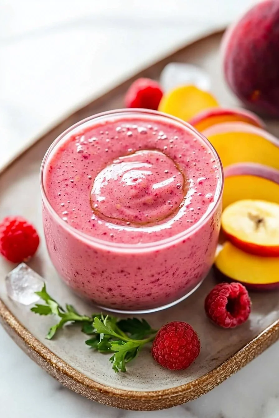 Raspberry Peach Smoothie