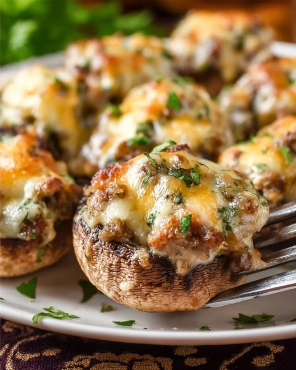 Sausage Stuffed Mushrooms