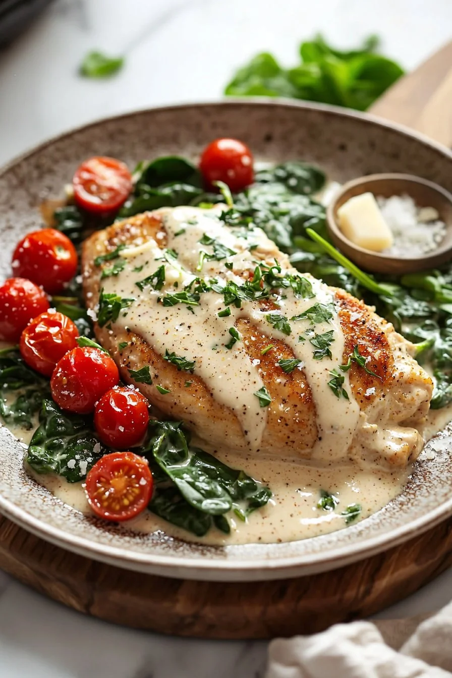 Slow Cooker Creamy Tuscan Chicken