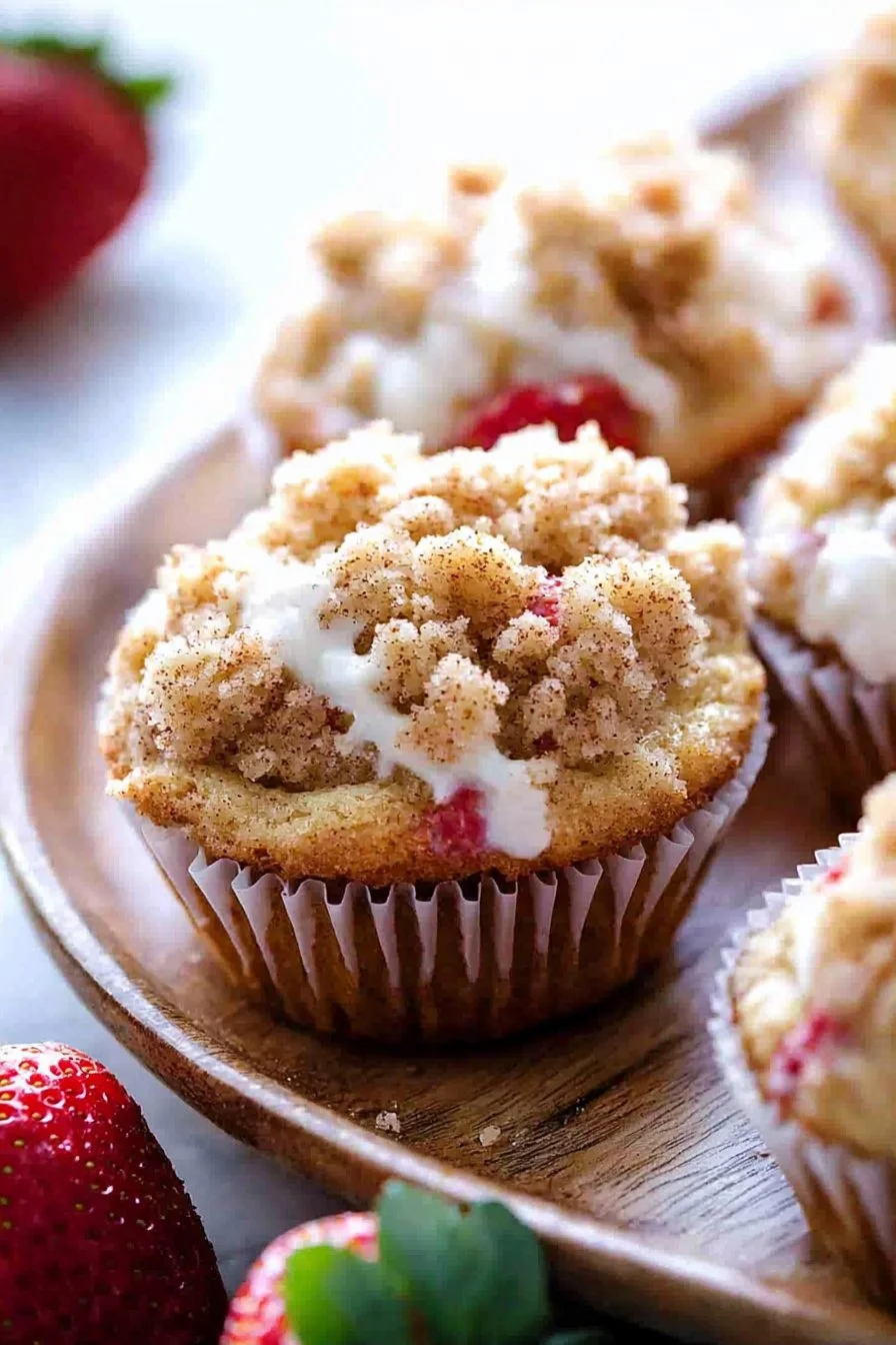Strawberry Crumb Cake Muffins