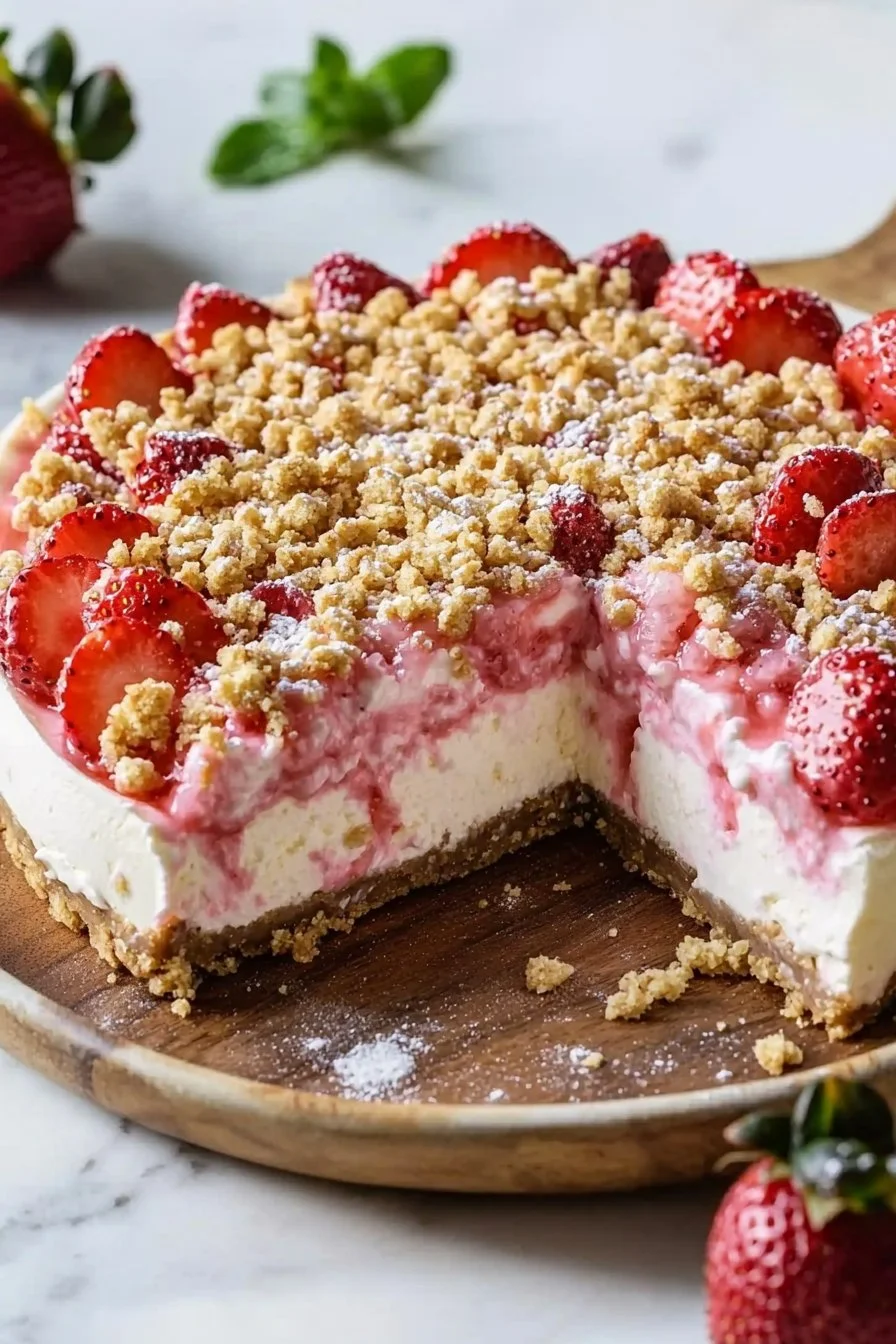 Strawberry Crunch Cheesecake