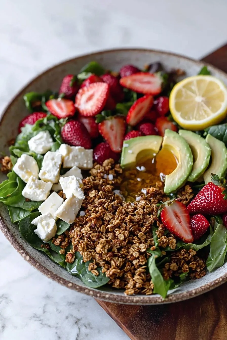Strawberry Crunch Salad with Lemon Vinaigrette