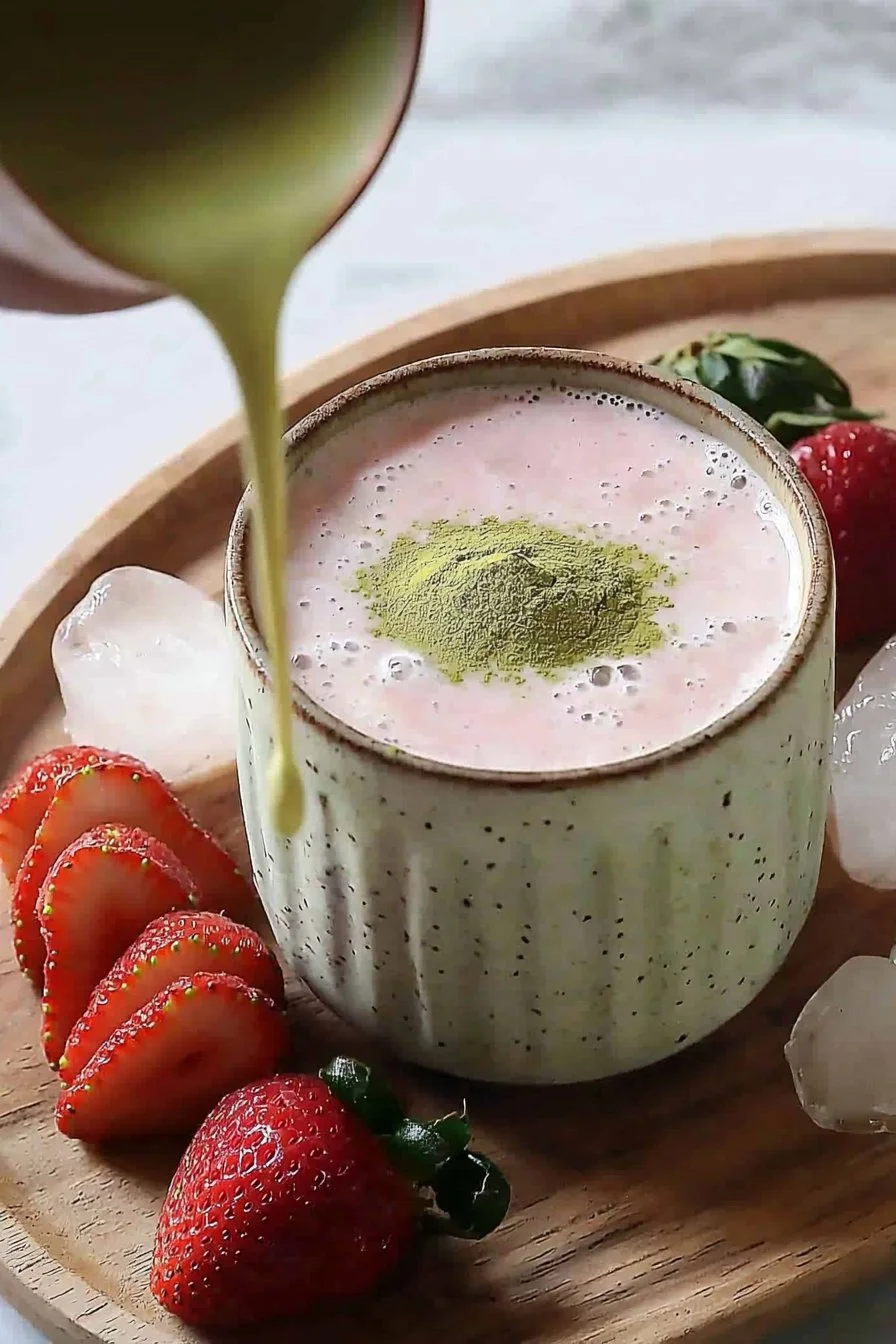Strawberry Matcha Latte