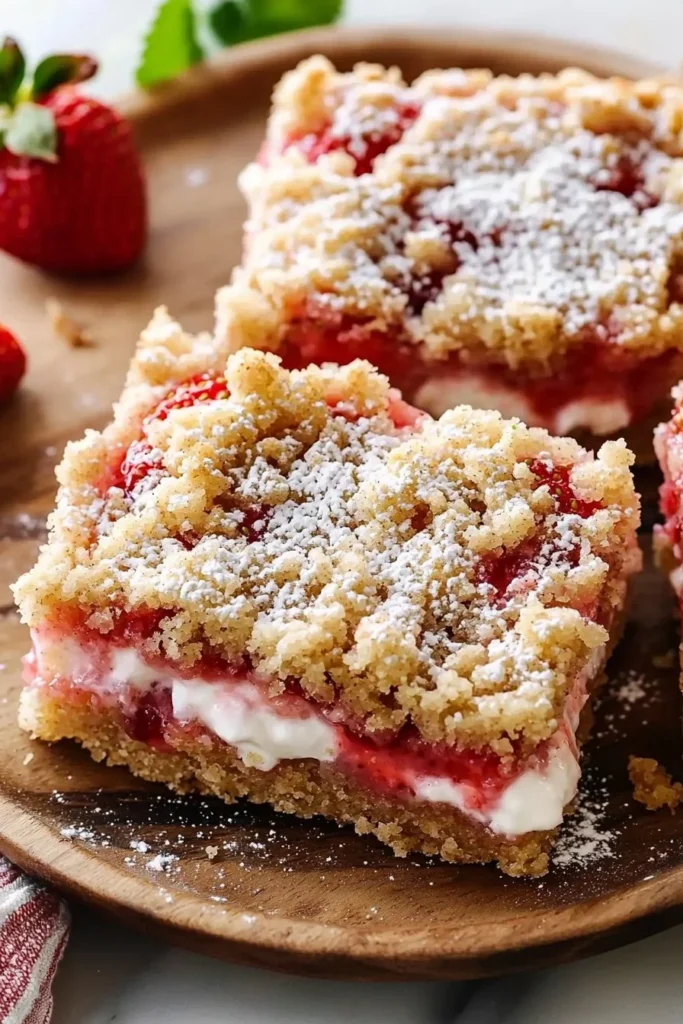 Delicious Strawberry Shortcake Bars with Buttery Crumb Topping