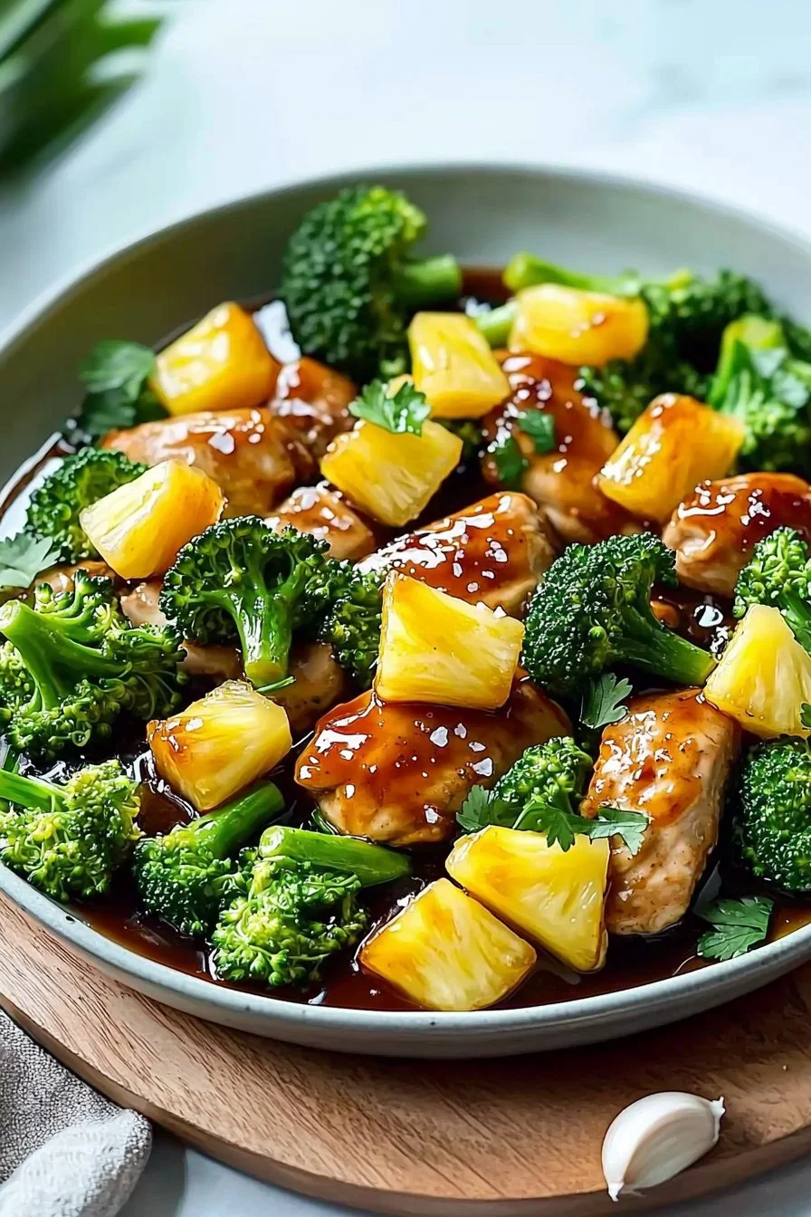 Teriyaki Sheet Pan Pineapple Chicken And Broccoli