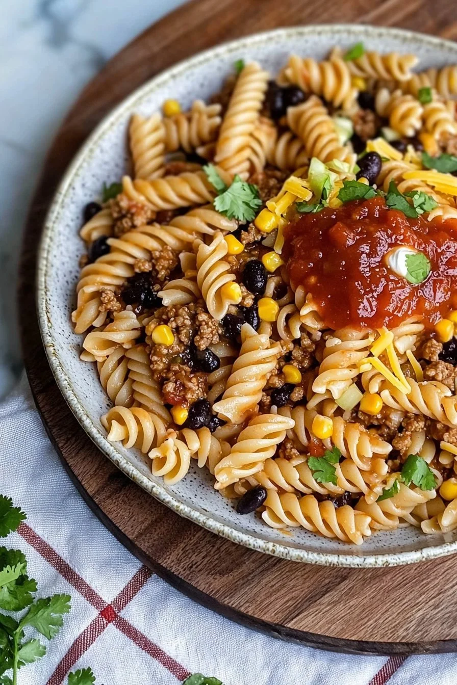 The BEST Taco Pasta