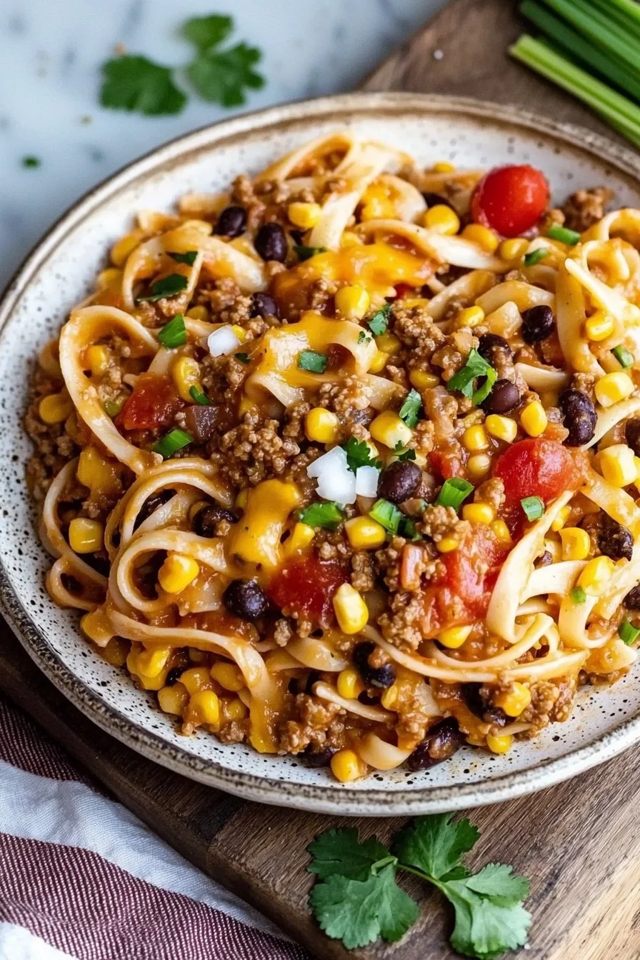 The Best Taco Pasta