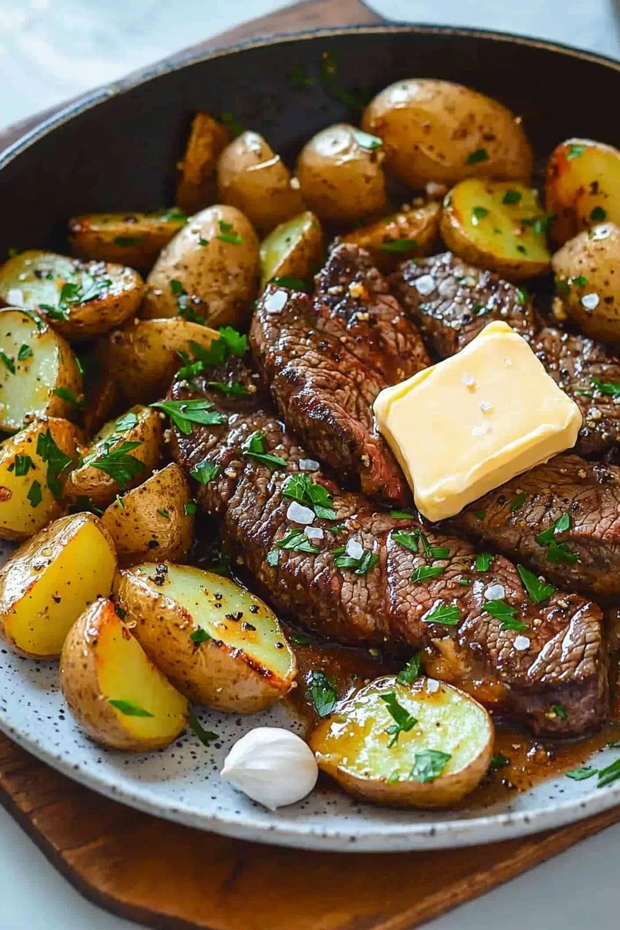 Ultimate Garlic Butter Steak and Potatoes Skillet