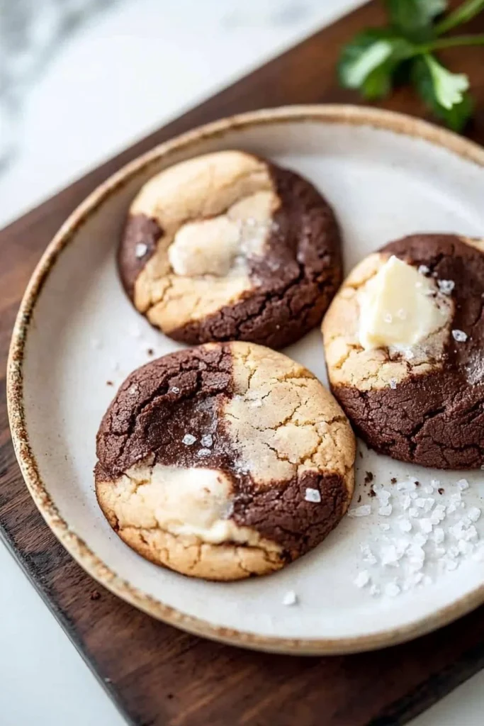 Vietnamese coffee marble cookies with a rich coffee flavor and marbled texture.