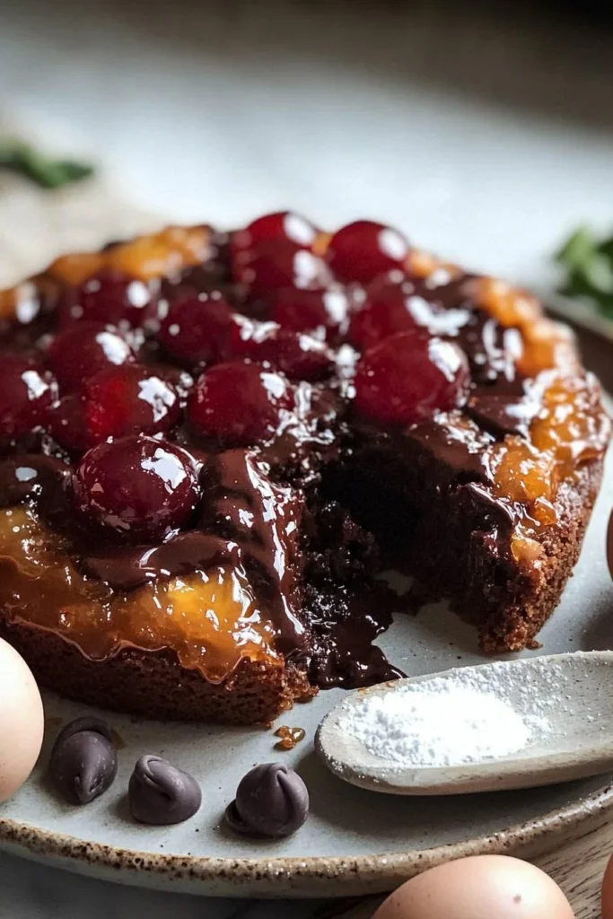 Warm chocolate lava cake with a gooey molten center served on a plate