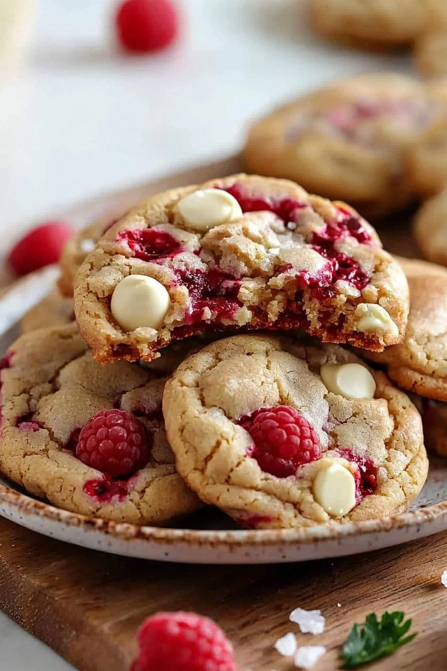 White Chocolate Raspberry Cookies